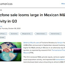 Tracfone sale looms large in Mexican M&A activity in Q3